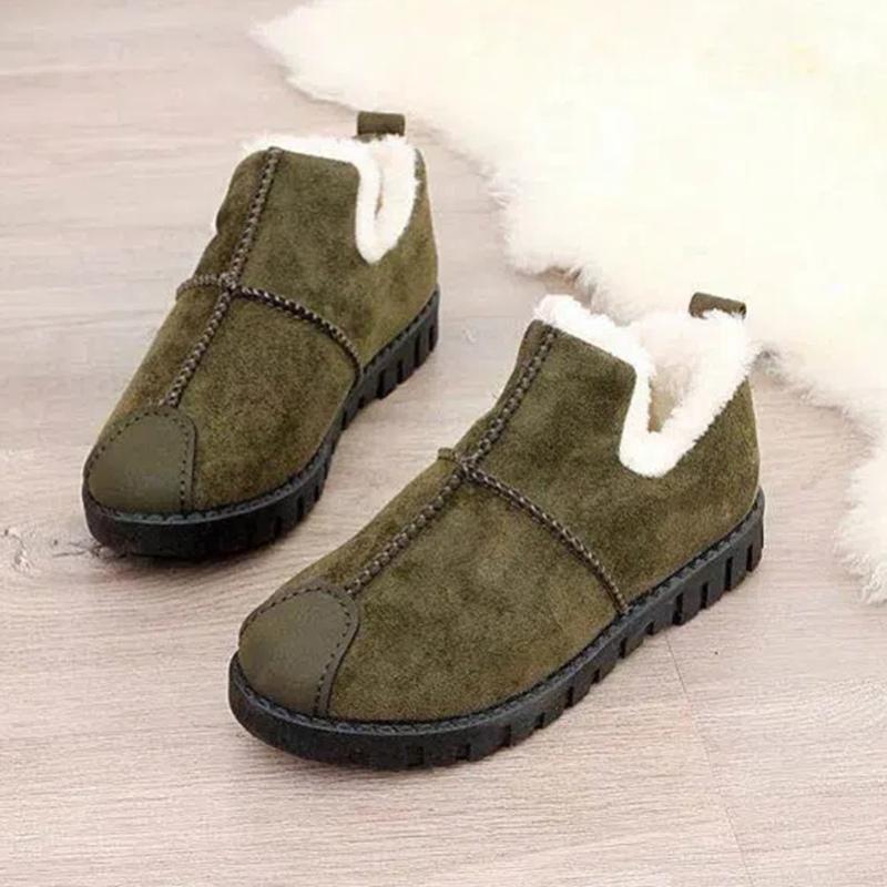 Autumn and Winter Cotton Shoes Female Winter Warm Plus Velvet Korean Version of A Hundred Casual Shoes A Foot Stirrups