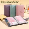 A6 Cash Budget Ledger Magnetic Button PU Leather Folder Loose-leaf Notebook  School