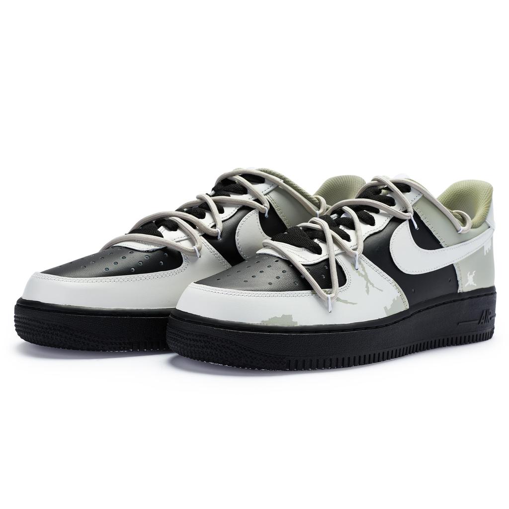 Nike Кроссовки Nike Air Force 1 Low Skateboard Мужские Черно-Зелено-Серые CW2288-111(Команда80-)