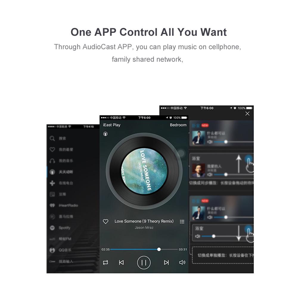 Беспроводной аудиоресивер Wi-Fi Музыкальный адаптер Потоки Многокомнатная аудиосистема Беспроводное аудио и музыка