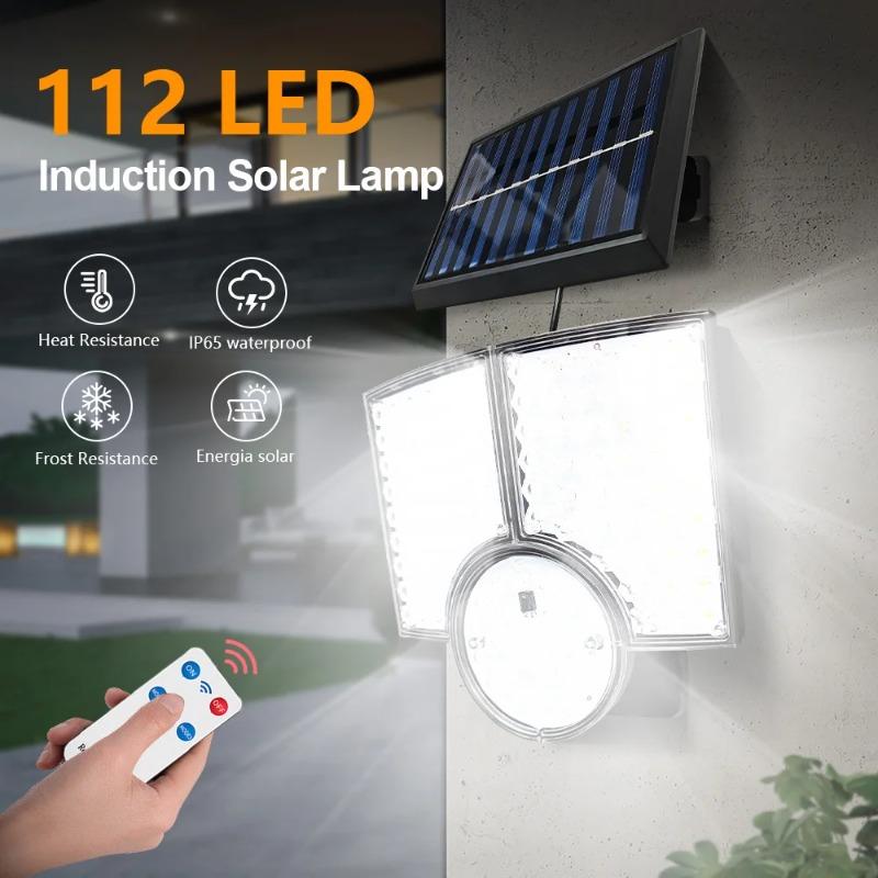 Fan Shaped 150° Rotating Split Solar Wall Light Motion Sensor Outdoor Waterproof Street Light Solar Courtyard Light Street Lamp