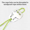 Tent Rope Tensioner Tent Wind Rope Buckle Tension Rope Carabiner Clip Closures for Tent Stainless Steel Rope Tensioner