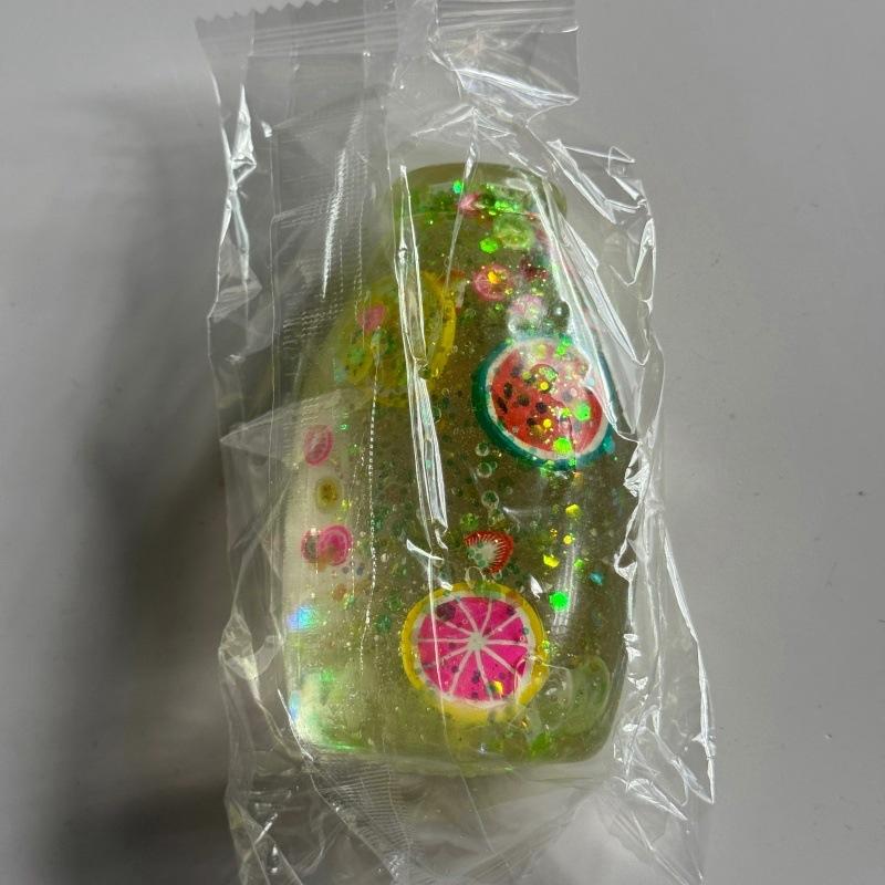 Фруктовые леденцы в форме стеклянной бутылки, антистресс, прозрачная, мягкая, сжимаемая, фиджет-игрушка для детей и взрослых, снятие тревожности, для офисного стола