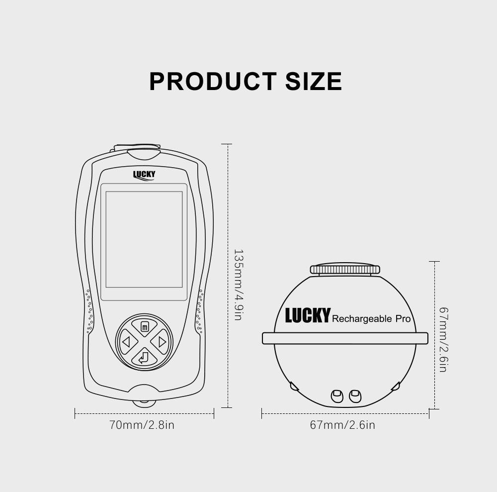 LUCKY Беспроводной Цветной Эхолот для Рыбалки - HD Подводный Визуальный Дисплей