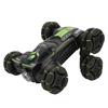 2.4Ghz пульт дистанционного управления трюковая машинка 6 колес свет звук вращающаяся на 360 градусов игрушка для детей зеленый