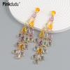 Новые летние разноцветные серьги-капли с кисточками в стиле бохо, преувеличенные многослойные висячие серьги из смолы для женщин, ювелирные изделия PD1509