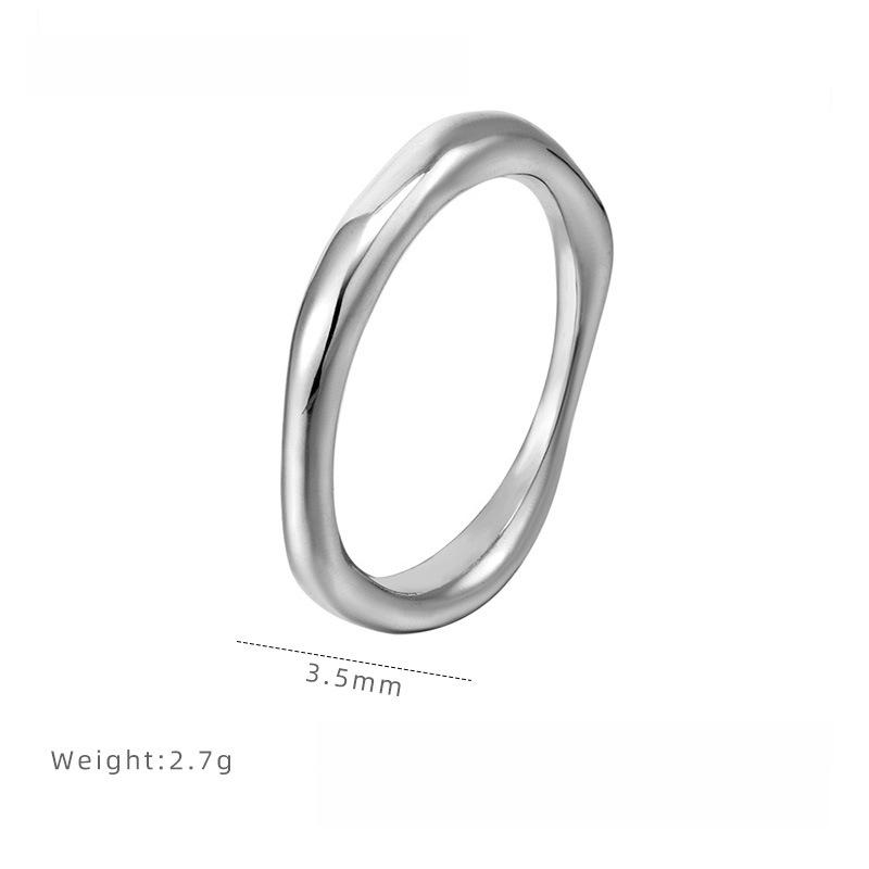 Геометрическое гладкое кольцо Мёбиуса, Покрытие из титановой стали, Кольцо для ношения в стопке, Женское нишевое, для продвинутых