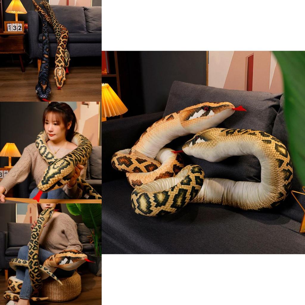 Extra Large Realistic Snake Stuffed Animal Extremely Soft Plush Toy For Snake Lovers
