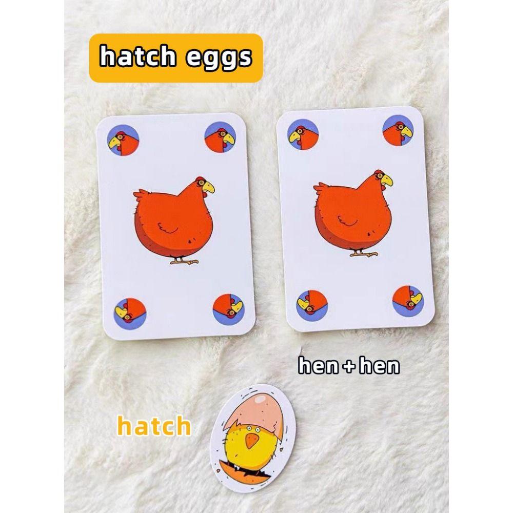 Multicolor Board Game Chicken Piou Piou Party Game Funny Card Game Family Fun