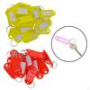 100pcs Colored Waterproof Plastic Key Fobs ID Tags Labels Rings