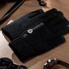 Knitted Warm Thicked Gloves for Men's Winter Windproof Touch Screen Gloves Washable Outdoor Cycling Full Finger Gloves