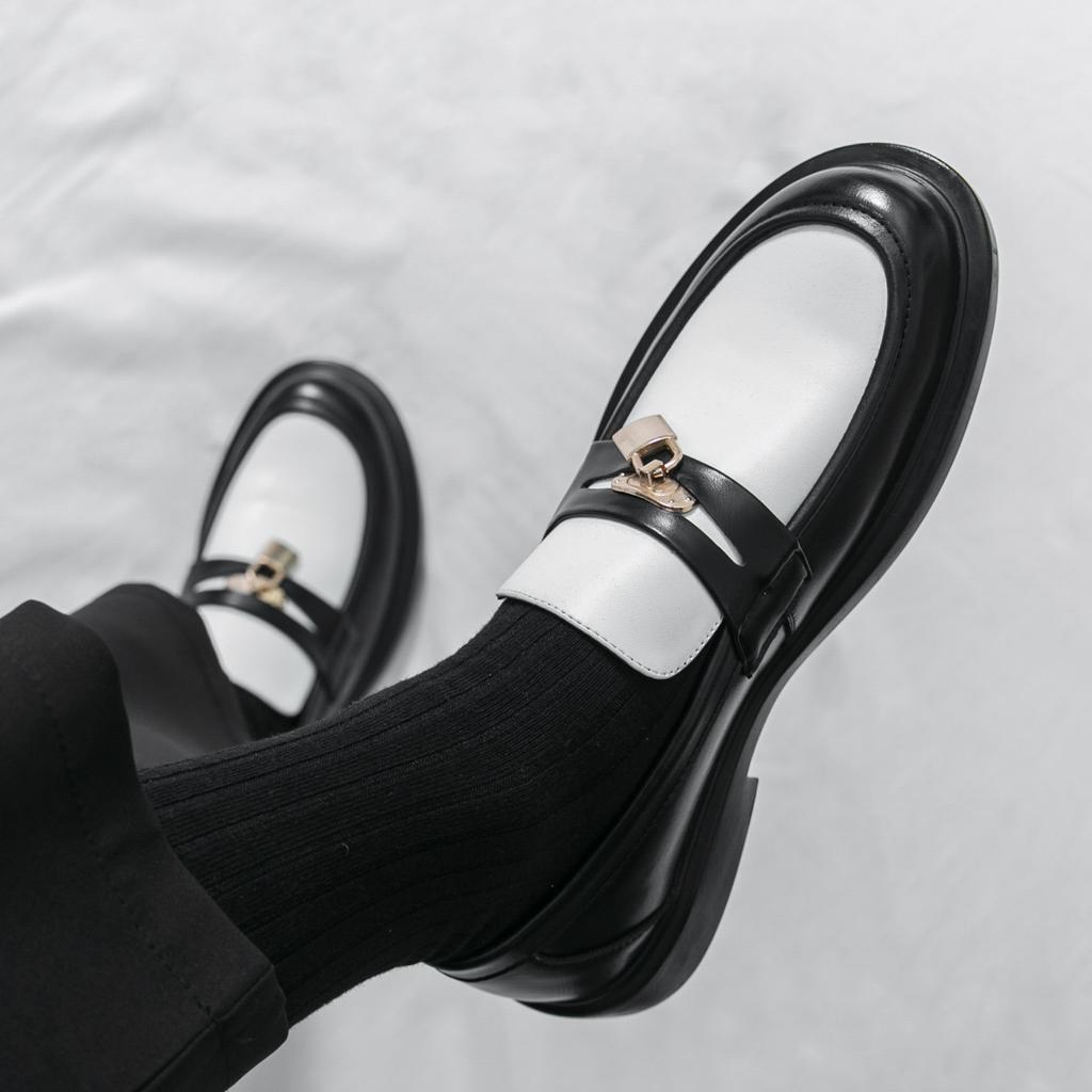 Men Loafers Black Office Shoes Formal Business Red Wedding Dress Prom Blazers White Tuxedo Party Shoes Large Size