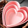Heart Shaped Bowl Love Heart Ceramic Steamed Egg Bowl Candy Color Dessert Salad Plate 7 Inch Cake Fruit Plate Kitchen Tableware