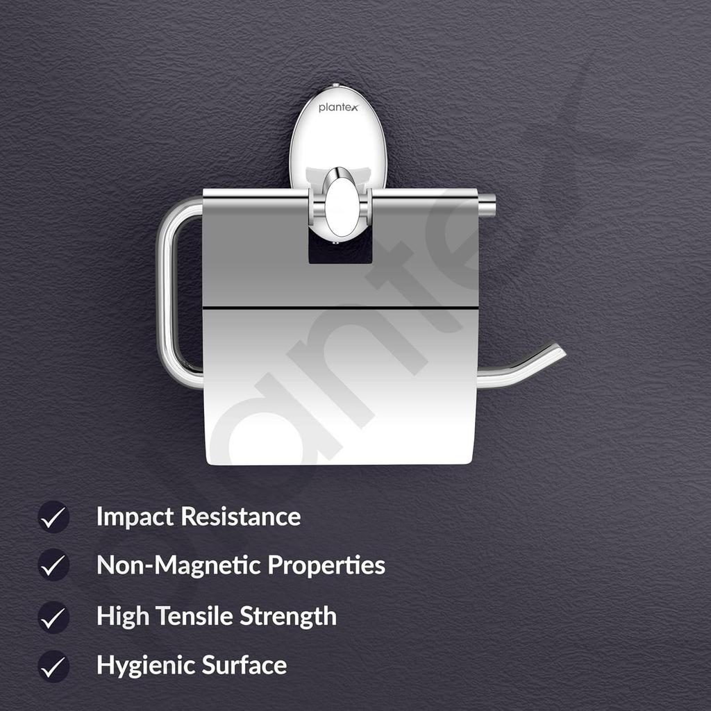 Steel Toilet Roll Holder for Bathroom/Toilet Paper Roll Holder/Toilet Tissue Paper Roll Holder for Bathroom Accessories - Oreva (Chrome)