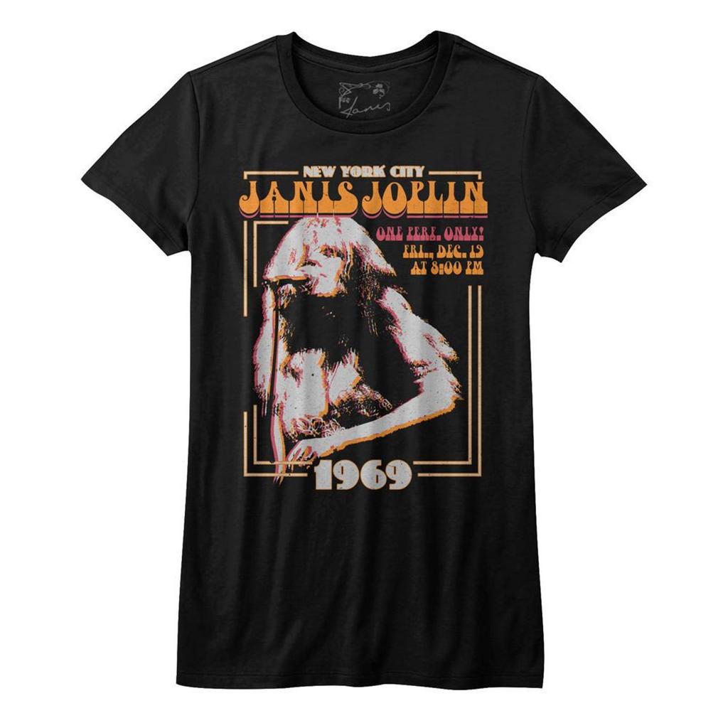 Janis Joplin New York Black Junior Women's T-Shirt