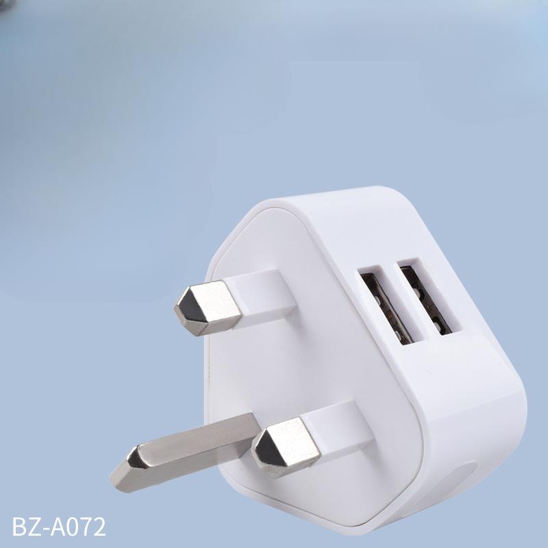 5V2A Зарядное устройство для мобильного телефона с двумя портами USB, тройной штекер британского регулятора, зарядная головка, адаптер питания для быстрой зарядки