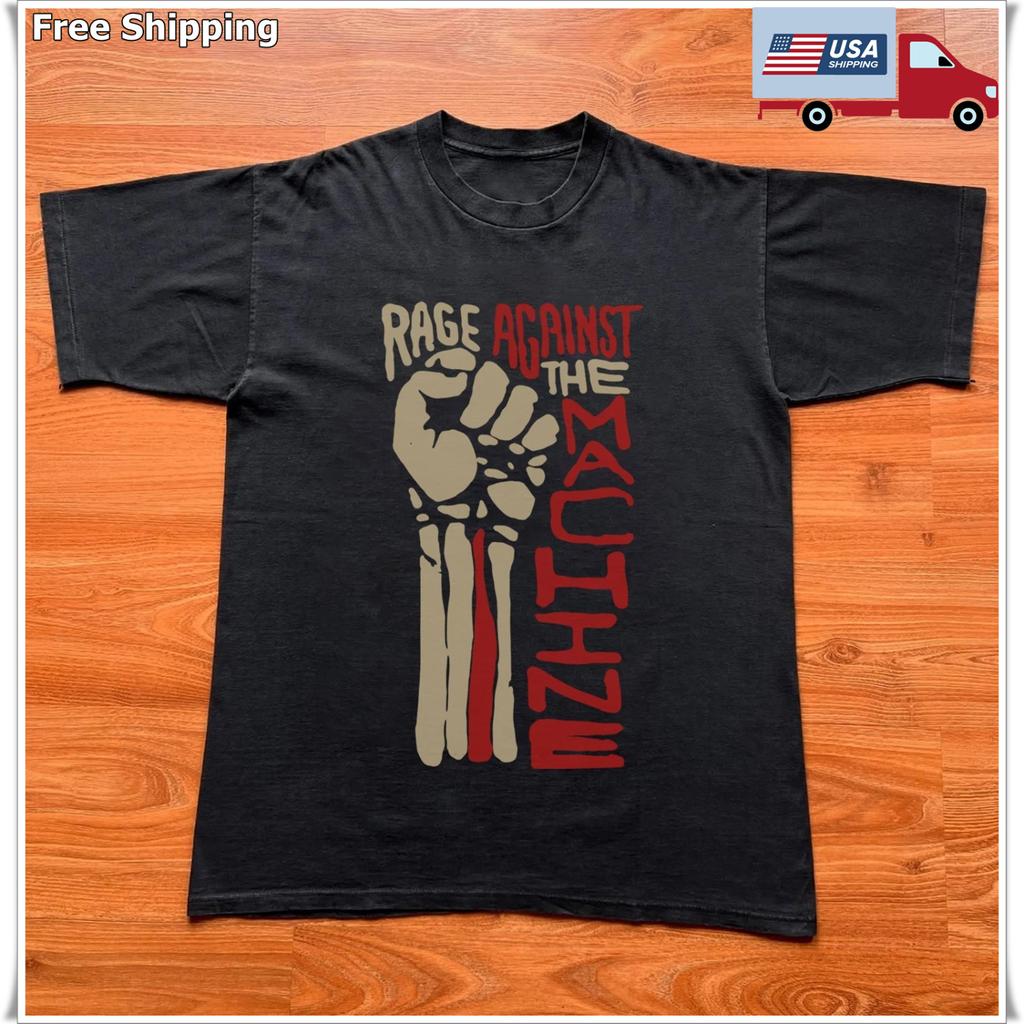 Черная футболка унисекс с изображением рок-группы Rage Against the Machine, размеры S-5XL