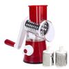 Manual Rotary Cheese Grater with Three Drum Blades Stainless Steel Handheld Rotary Slicer Shredding Grinder
