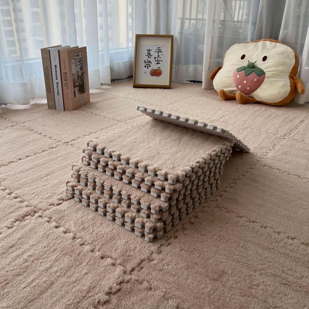 10 шт. Мягкий плюшевый детский коврик для игр 30*30*1 см Коврик-пазл из пены ЭВА Детская комната Сохранение тепла Игровой коврик Декоративный коврик