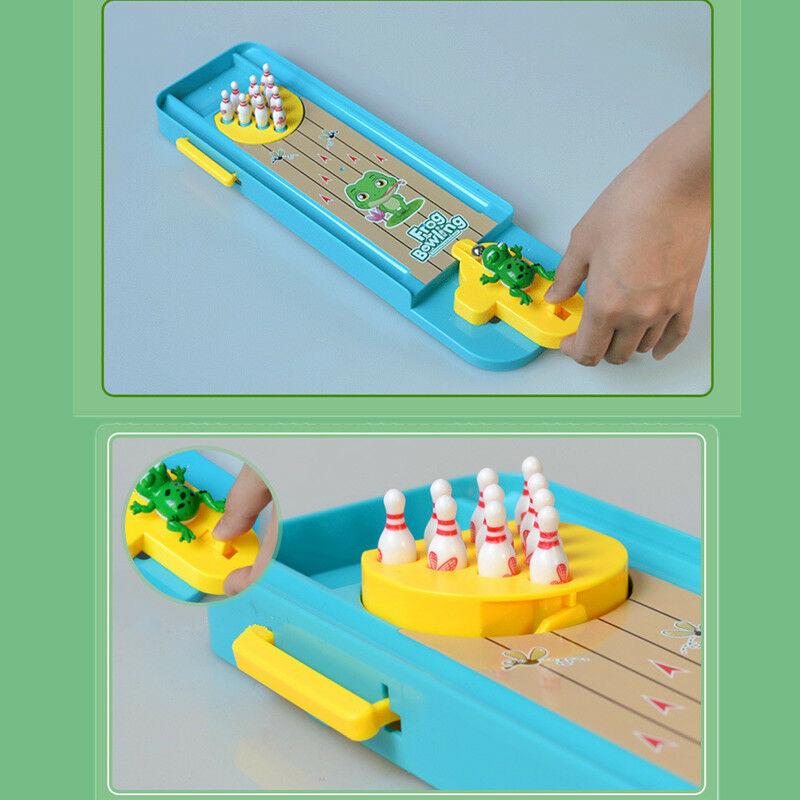 Mini Desktop Bowling Game Toy Funny Table Sports Training Game Board Games Bowling Table Top Holiday Family Party Toy