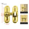 Barn Door Lock 90/180 Degree Flip Sliding Door Latch Punch Free Simple Installation Heavy-Duty Bar Gate Latch Safety Slide Door Lock