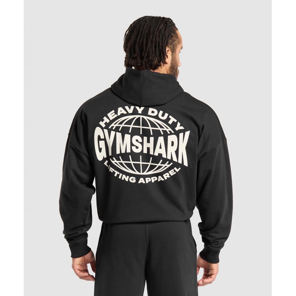 Gymshark Толстовка с капюшоном Heavy Duty Apparel черного цвета A7a4s Bb2j