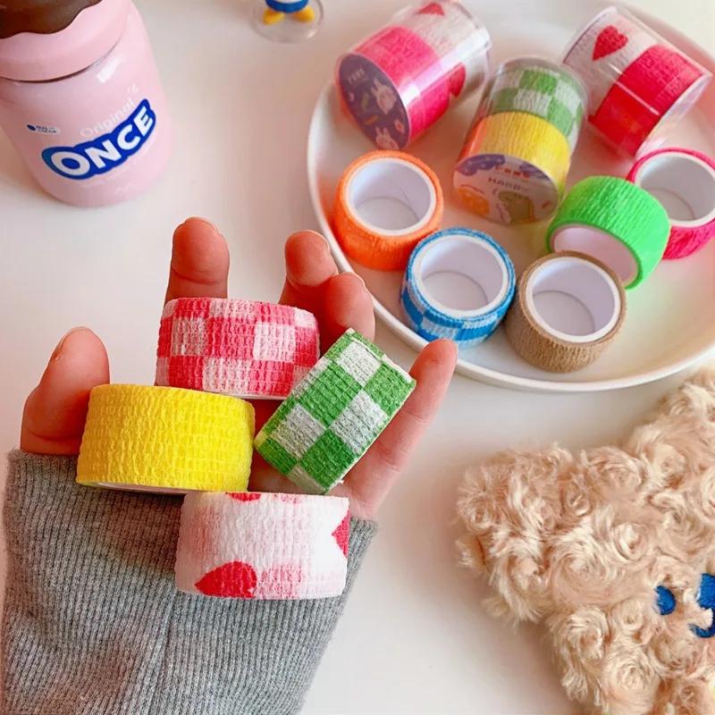 Милый мультфильм дети палец эластичный бинт студенты пишут противоизносный самоклеящийся защитный кончик пальца ткань палец лента