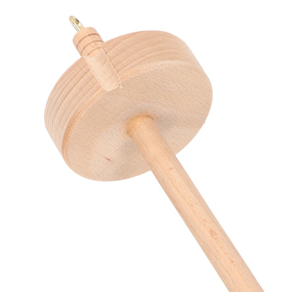 Solid Wood Yarn Spinning Tool Comfortable Touch Top Whorl Spindle For Spinning Enthusiasts
