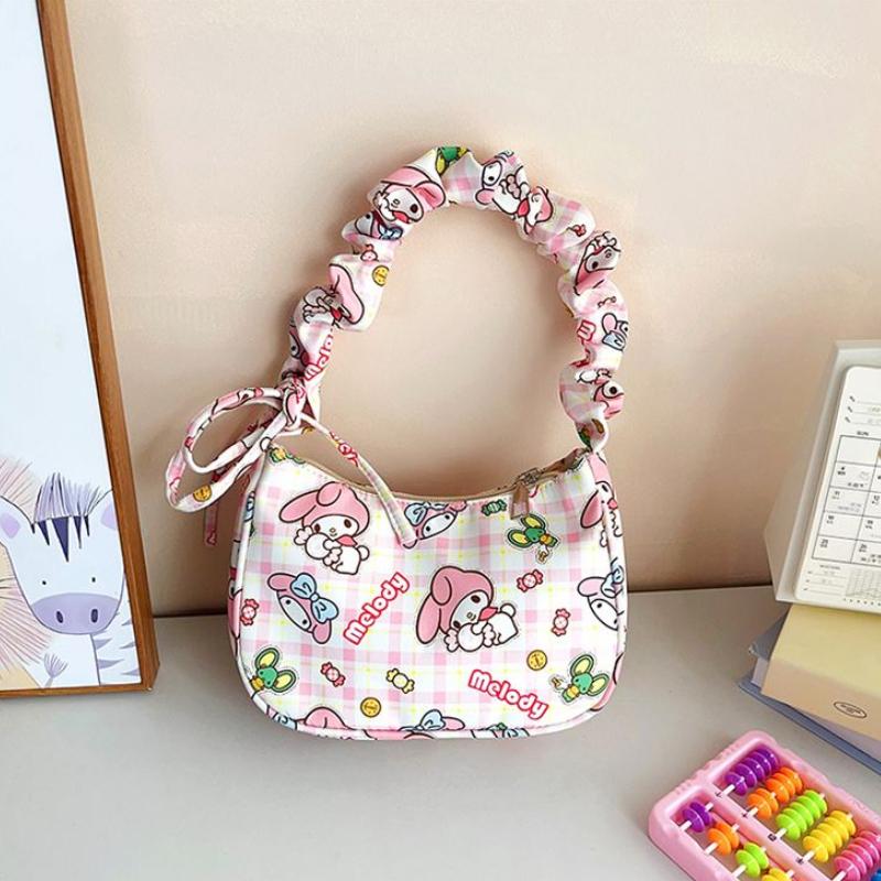 New Kitty crossbody bag Cartoon cat High-end women's underarm bag Versatile single shoulder printed bag Cartoon Girl Handbag