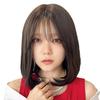 Парик AQUADOLL Medium Bob с прозрачной челкой, Блондинка/Розовые волосы, Высокотемпературный, Один размер подходит большинству, DBR/Темно-коричневый (wg367DBR)