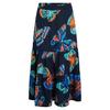 Weird Fish Womens/Ladies Cassis Liva Butterflies Tiered Midi Skirt