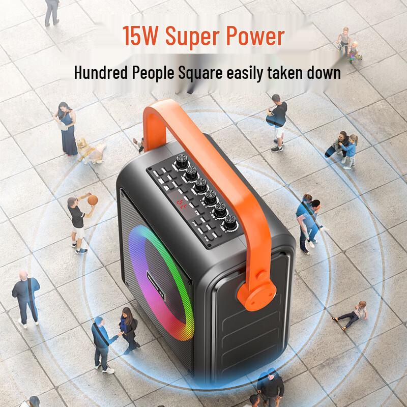 Портативная уличная Bluetooth-колонка Newmine K509 с микрофоном, штекер CN (адаптер в комплекте)