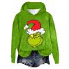 Women's Hooded Long Sleeve Christmas Printed Flannel Top Hooded Sweatshirt