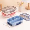 1100ml Portable Lunch Box 4 Compartment Student Bento Box with Tableware Containers Sealed Leak Proof Easy To Clean Meal Box