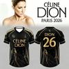 2026 Celine Dion Paris Fan Tour Gift Quick Drying T-shirt Men Women Breathable Men's T-shirt Streetwear Tees Family Matching