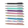 9Pcs Ball Point Pen Black Refill Glitter Style Pocket Clip Metal Tip Smoothing Writing Pens for Shcool Office Business
