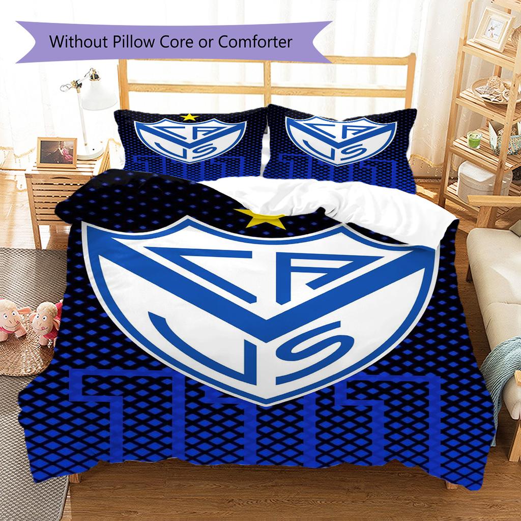 Velez Sarsfield Pattern Bedding Set Quilt Cover Pillowcase Home Decor Gift (1 * duvet cover + 2 * pillowcase, without core)