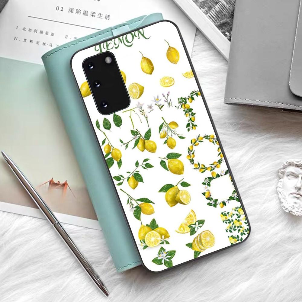 Fruit Lemon Phone Case Silicone PC+TPU For Samsung S10 20 30 22 23 24 Plus Lite Ultra Cover