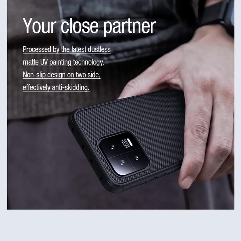 NILLKIN Магнитный чехол Super Frosted Shield Pro для Xiaomi Mi 13, ультратонкий матовый чехол из ТПУ + ПК, противоударная задняя крышка с защитой от отпечатков пальцев