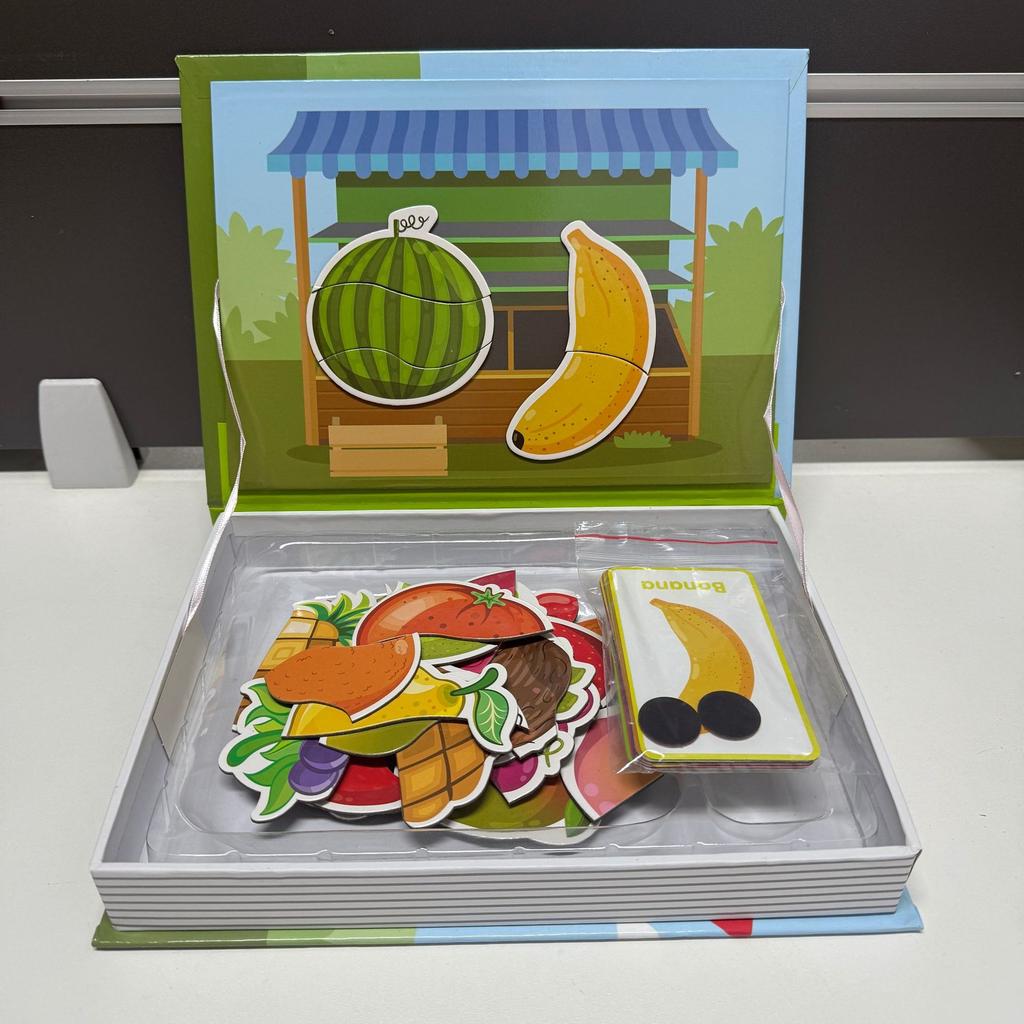 Diy Puzzle Магнитная книга заклинаний для детей Магнитная палочка Раннее образование Игрушка в подарок