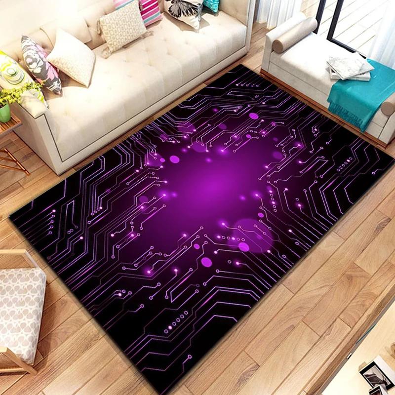3D Плата Чипа Печатная Плата Ковер Мягкий Ковер для Гостиной Спальни Дивана Игровой Комнаты Декор Современный Напольный Коврик