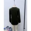 Women Velvet V‑Neck Blouse Chinese Frog Buttons Puff Long Sleeve Loose Casual Ethnic Style Pullover Shirt Top