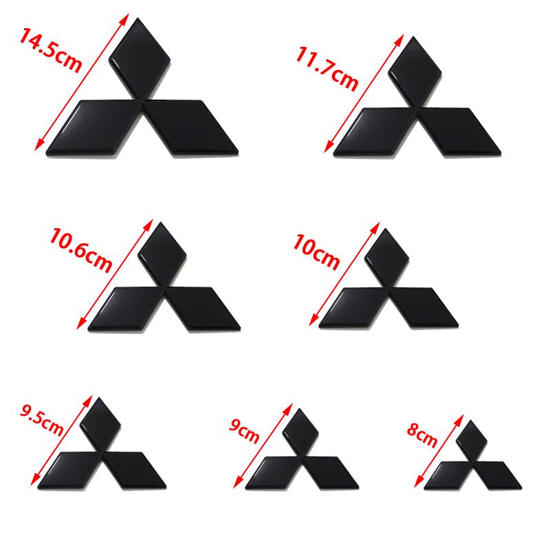 1pcs 3D ABS Car Front logo Front hood Rear Bumper tail door trunk sticker car Emblem styling Accessories For Mitsubishi