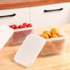Fridge Organizer BPA-Free with Lid Draining Basket Clear Fruit Vegetable Storage Container Refrigerator Supply