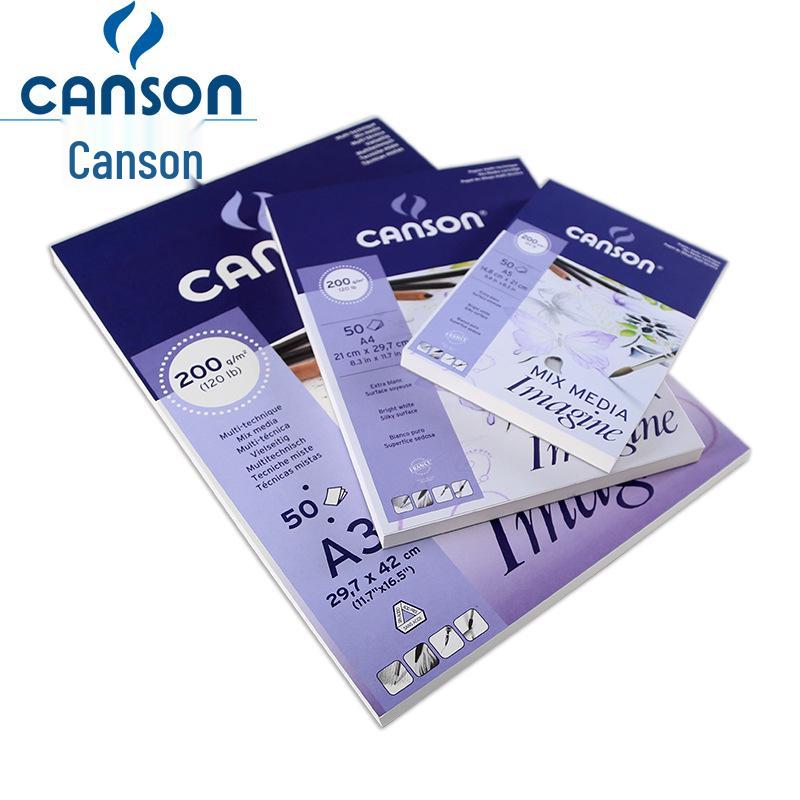 Canson Imagine A5 Акварельный и скетчбук с бумагой для гуаши, цветных карандашей и маркеров