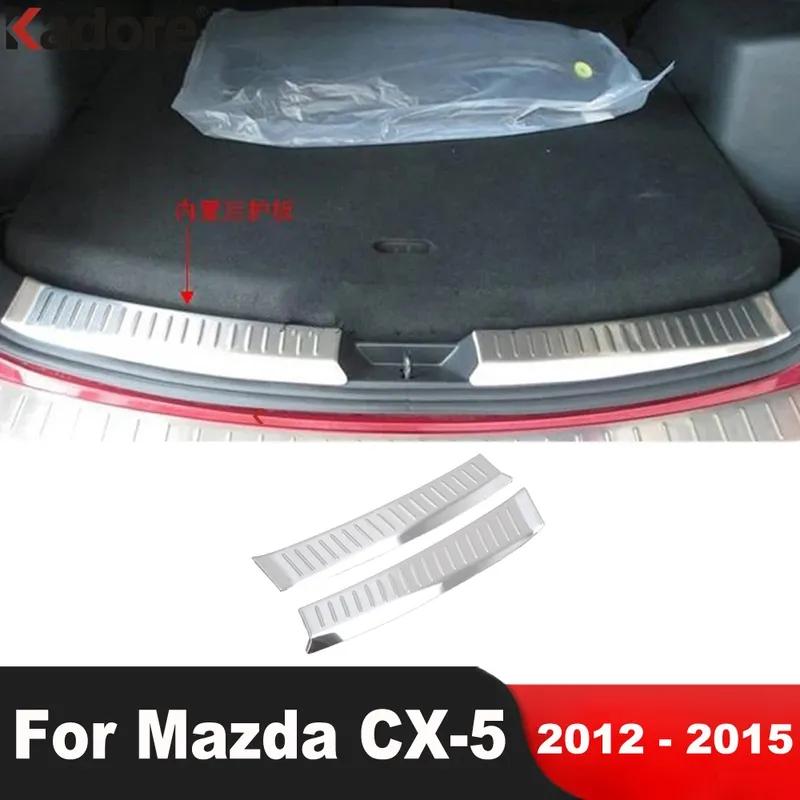 Для Mazda CX-5 CX5 2012 2013 2014 2015 Стальная Накладка на Задний Бампер Багажника Защитная Накладка на Порог Двери Багажника Аксессуары