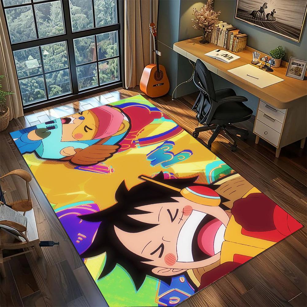 Luffy Non Slip Fashion Home Floor Mat, Large Area Washable Carpet Rug Gamer Bedroom Decor.-TING