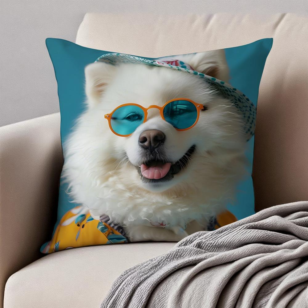 Vibrant Animal Bubble Fashion Tiger Cushion Cover Pillowcase Antidustmite Invisible Zipper Short Plush Sofa Cushion