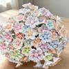 Artisanal Ceramic Hand-Pinched Peony Rose with Preserved Flower Ornament