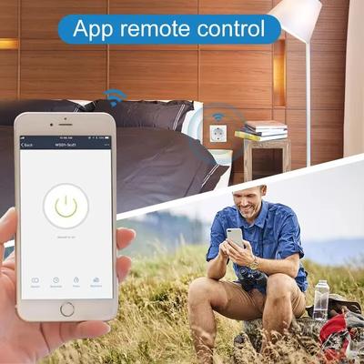 EU Tuya WiFi Умная розетка 16A/20A Монитор мощности Таймер Дистанционное управление с голосовым управлением Совместима с Alexa Google Home